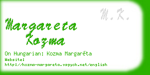 margareta kozma business card